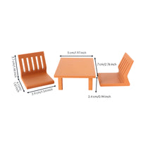 3 Pieces Dollhouse Furniture with Table and Chairs Compact Dollhouse Table and Chair Set Unique for Hobbyists, Collectors