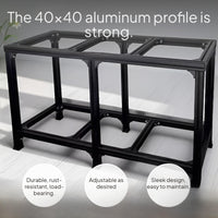 Aluminum Aquatic Habitat Stand, Sturdy Frame, Customizable