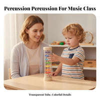 Early Education Rain Stick Toy Colorful Design Rain Sound Tube Vibrant Colors for Toddlers, Babies, Music Class, Preschool, Daycare