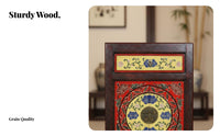 Chinese design Painted Oriental Cupboard Distressed Finish Sideboard Floral Design emphasize Cabinet Vintage visual appeal for Antique Collectors, Art Lovers, Interior Designers, Bedroom, Dining Room, Hallway, Entryway