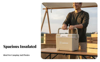 Portable Insulated Chiller Large Capacity Portable Ice Chest Insulated Food and Drink Chiller Keeps Hot or Cold Hard Shell Ice