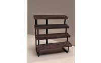 Desktop Storage Rack 4-Tier Stepped Display Rack Tiered Display Stand Metal Shelving Unit Slimline for Bakers, Countertop