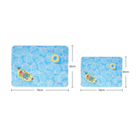 SAP Gel Pet Cooling Mat PVC Composite Summer Pet Pad Pool-Inspired Print Cat Cooling Pad Sealed Edge
