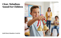 Early Music Education Handled Clapper Bell Develops Rhythm Percussion Instrument Crisp Sound Educational Plaything Long-Lasting and Safe for Children, Preschoolers, Kindergarten, Classrooms, School, Playroom
