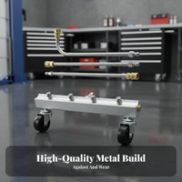 Pressure Washer Undercarriage Cleaner 360-Degree Swivel Wheels Under Vehicle Power Washer Attachment 2 in 1 Combined Function 4 Nozzle Water Broom