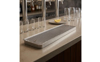 stainless steel Beer Drips Tray Raised Rims Serving Ware Rounded Corners
