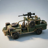 Reconnaissance Vehicle Model Roll Cage Vehicle Model Uncovered Cabin Display Base for Collectors