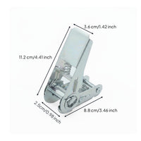 Adjustable Tension Ratchet Buckle Heavy Duty Cargo Lashing Tightener High Strength for Truckers, Movers, Trucking