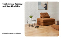 Lazy Aesthetic Tofu Block Sofa Multi-Functional Tofu Block Sectional Lounger Easy Assembly Modular Couch Deep Seat for Apartment Dwellers, Young Adults, Bedroom, Small Areas, Dormitory, Lounge Area