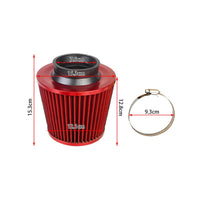 Universal Cone Head Air Filter Pleated Cone Head Filter Black Silver Tone for Diy Mechanics