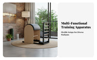 Strengthens Core Muscles Pilates Stability Chair Premium Wood & Steel Construction Wooden Pilates Equipment Set Balance Training Luxury Reformer Table Professional Grade for Fitness Enthusiasts, Home Users, Adults, Commercial Gym