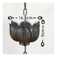 Rain Chain Weatherproof Lotus Cup Rain Chain Easy Installation for Courtyard