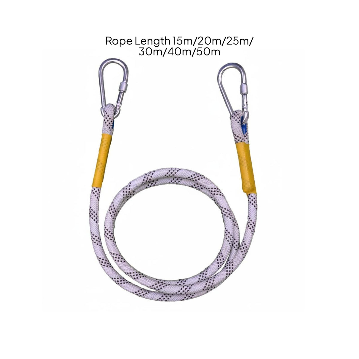 Heavy-Duty Fall Protection Connection Rope Long-Lasting Double Hook Safety Lanyard Wear-Resistant for Construction Workers, Technicians