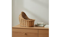 Wicker Woven Pet Bed Creative Design Woven Animal Basket Cozy & Comfortable Infant Basket Photography Prop for Nursery
