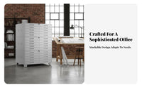 Flat document Cabinet utilitarian Design Multi-Drawer Unit robust Construction Office Furniture for Architects, Designers, Study Room, Bedroom, Under Desk
