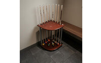 8-Hole Cue Stand Space-Saving Billiard Cue Rack Double-Layer Sports Storage for Indoor
