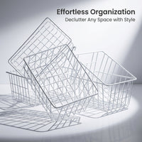 Stainless Steel Wire Basket for Hanging Storage, Mesh Organizer for Retail Display and Kitchen Cupboards, Management