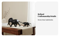 2 Pieces Resin Elephant Figurine Set Sandst Single Finish Decorative Elephant Statue Creative Home Decor Decoration for Homeowners, Living Room
