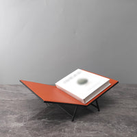 Book-Shaped Magazine Rack Slanted Design Open-Reading Material Rack Holder Household Organizer for Office