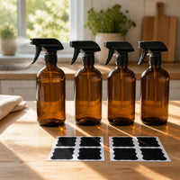 500ml Boston Glass Dispenser Bottles with Pump or Spray Top, 2 or 4 Pack