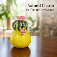 Kitchen Ornaments Handmade Ceramic Fruit Figurine with Chinese Style Design, Realistic Pomelo Decoration Piece for Office and Home Decor