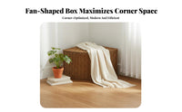 Fan-Shaped Storage Bin Imitation Rattan Fan-Shaped Woven Basket Corner Storage Basket Space-Saving Woven Corner Organizer