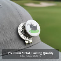 Zinc Alloy Golf Hat Clip Marker Strong Magnetic Pieceic Piece Ic Fastener Attractive Golf Ball Marker Creative Pattern for Golfers, Adults
