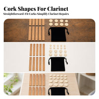 Light Beige Clarinet Pad and Cork Set High Quality Clarinet Repair Kit