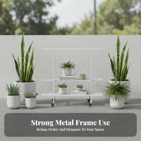 Multi-Tier Rolling Plant Stand Indoor & Outdoor Use for Office, Home Decorators