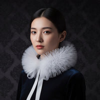 Tulle Voluminous Ruffled Layered Neckwear for Stage Performances