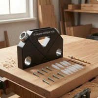 Triangular Opening 45 Degree Oblique Hole Jig Compact 45 Degree Drill Guide Jig Black Angle Drill Guide Exact Alignment for Woodworkers, Carpenters