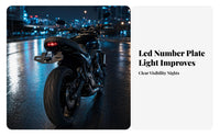 Short Tail License Plate Bracket Matte Black Rear License Plate Bracket Vehicle Accessory Mounting Hardware Wiring Leads