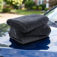 Double Sided Towel Microfibre Cloth, 40x60cm Microfibre Cloth Car Drying Towel, 350 GSM Twisted Yarn for Detailing and Fast Drying