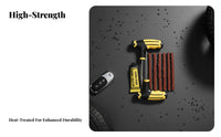 8 Pieces Emergency Repair Tubeless Plug Insertion Kit Rapid Repair Tire Plug Set Portable Puncture Mending Tools Easy to Use for DIY Enthusiasts, Motorcyclists, Road Trips, Garage, Workshop, Away from the Beaten Path-Road Drivinging