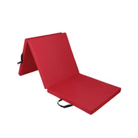 Textile Cover Foldable Exercise Mat Rectangular Tri-Fold Mat