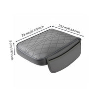 Car Armrest Cushion with Storage Pockets Quilted Car Armrest Pad with Storage Pockets Soft for Commuters
