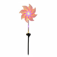 Solar Powered Garden Stake with Pinwheel Outdoor Solar Pinwheel Lights Weather-Resistant Garden Stake for Pathway