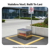 Sturdy Fire Sand Box Easy to Operate Stainless Steel Fire Bin Thickened Material Flood Control Sand Box Welded for Gas Station Operators, Safety Personnel, Property Managers, Outdoors, Factories, Warehouses, Entertainment Venues