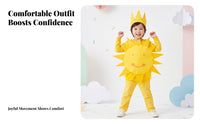 Soft Material Sun Costume Outfit Long-Sleeve Sun-Themed Costume Bright Colors Dress-up Clothing Fun Design for Children, Cosplay