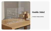 Grid Panel Display Stand Sturdy Construction Wire Mesh Organizer Easy Assembly Retail Counter Display for Small Business Owners, Boutiques, Dorm Rooms