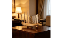 1/80 Wooden Sailing Ship Building Kit Historical Wooden Boat Building Kit Tabletop Sand Ship Model for Classroom