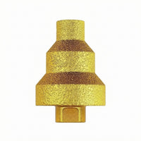 Chamfering Diamond Step Drill Bit Abrasive Stepped Cone Drill Bit Wear-Resistant Tapered Reamer Gold-Colored