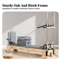 5 Pieces Pilates Reformer Workout Structure Combo Solid Wood Frame Wooden Workout Structure Reformer Full Body Workout Wooden Pilates Studio Equipment