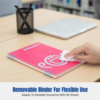 PP Waterproof Frosted Notebook, Creative Color, Loose-Leaf Design, Detachable Binder, Comfortable Writing