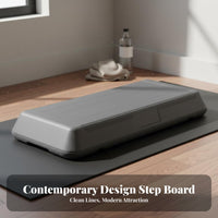 Non-Slip Surface Aerobic Step Platform Long-Lasting Material Workout Step Board Heavy Duty Adjustable Height Stepper High Weight Capacity for Home Gym