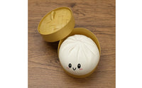 Stress-Relief Press Bun with Steamer Cute Steamer Bun Press Toy Soft Novelty for Adults, Teens, Students, Desk, Office, Classroom