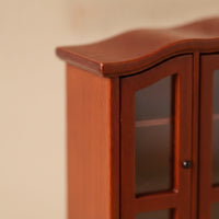 Dollhouse Storage Cabinet Realistic Cabinet with Doors Classic Cupboard for Collectors