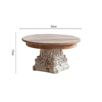 Wooden Pedestal Stand Decorative Pedestal Stand Round Wood Riser for Photo Shoots