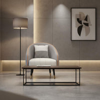 Light Luxury Design Single Sofa Chair High-Density Foam Cushion Single Sofa Armchair Luxurious Comfort Small Apartment Armchair Ergonomic Design for Office
