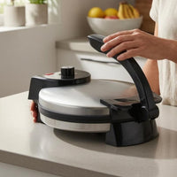 Electric Crepe Griddle Black Handle Round LED Indicators Electric Griddle